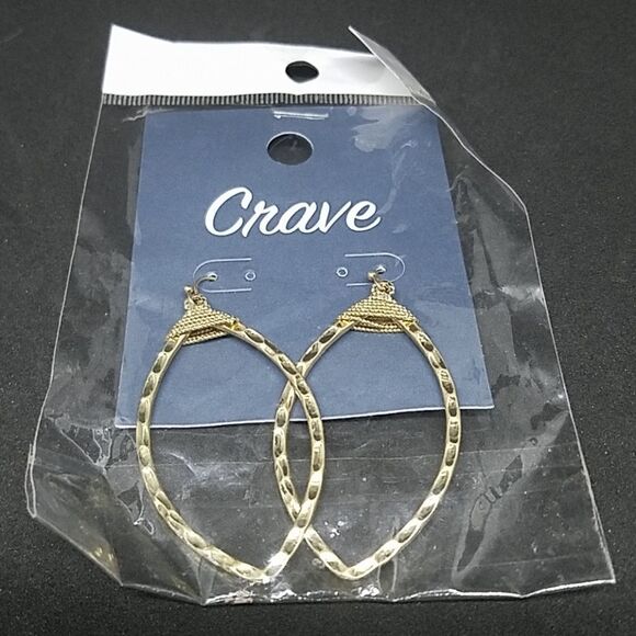 NWT Crave Gold Colored Dangling Earrings - Picture 2 of 2